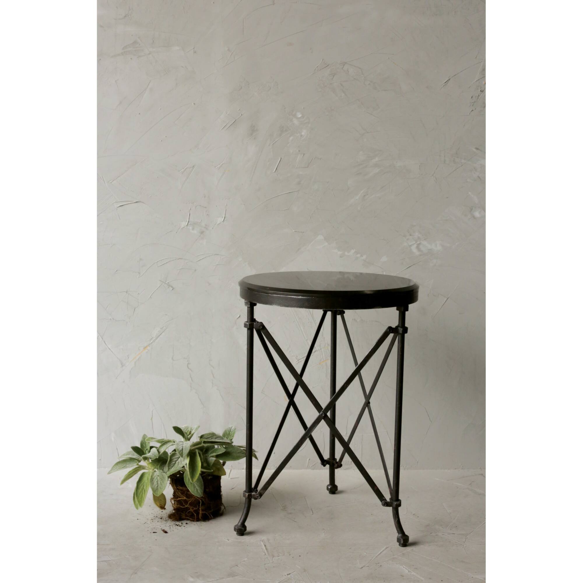 Hello Honey® 28'' Metal Table with Marble Top